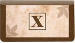 Monogram X Leather Checkbook Cover