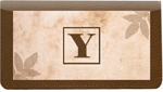 Monogram Y Leather Checkbook Cover