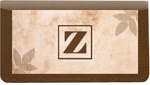 Monogram Z Leather Checkbook Cover