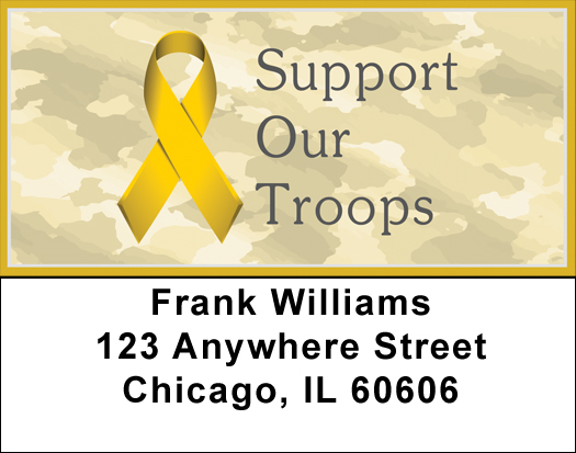 Support Our Troops Ribbon Address Labels
