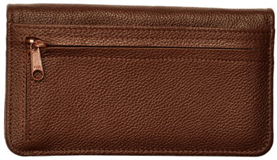 Dark Brown Leather Zippered Cover