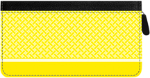 Yellow Safety Zippered Checkbook Cover