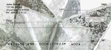 Christmas - Metalic Silver Stars Personal Checks