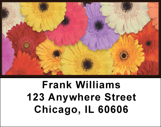 Retro Garden Address Labels
