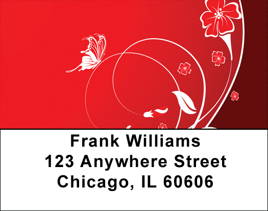 Red Hot Romance Address Labels