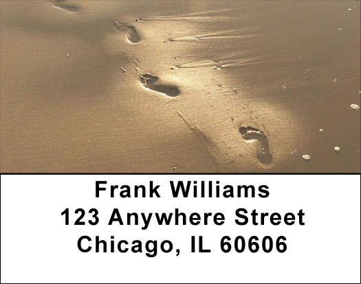 Footprints In The Sand Address Labels