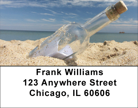 Message In Bottle Address Labels