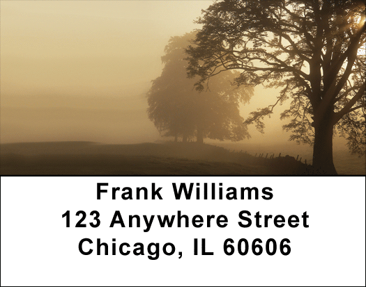 Foggy Riverbank Address Labels