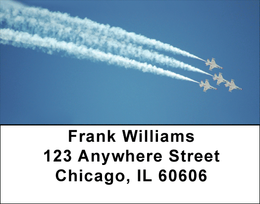 Stunt Planes In Action Air Force labels