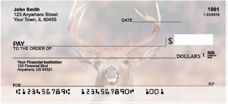 Big Horned Buck Deer Top Tear Personal Checks