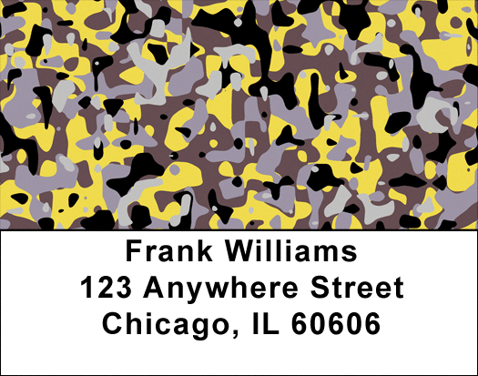 Colorful Camo Address Labels