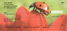 Ladybugs on Flowers Personal Checks