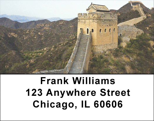 Great Wall of China Address Labels