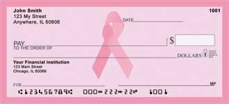 Basic Pink Ribbon Personal Checks