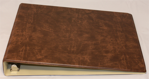 Brown Deskset Checkbook Cover