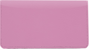 Pink Leather Checkbook Cover