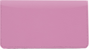 Pink Leather Checkbook Cover