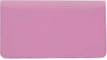 Pink Leather Checkbook Cover