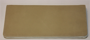 Khaki Leather Checkbook Cover