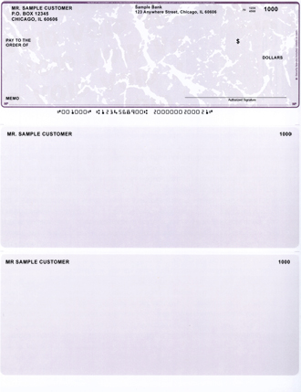 Plum Marble Laser Business One Per Page Voucher Checks - Top Style