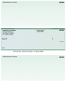 Blue Green Middle Style Voucher Computer Checks