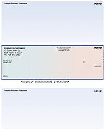 Blue Red Laser Business One Per Page Voucher Checks - Middle Style