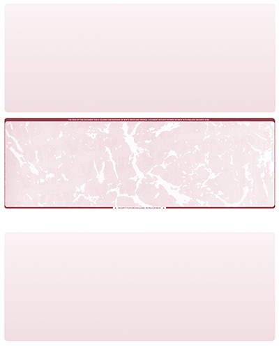 Burgundy Marble Blank Stock for Computer Voucher Checks - Middle Style