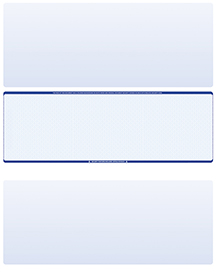 Blue Safety Blank Stock for Computer Voucher Checks Middle Style