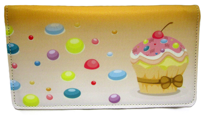 Cupcakes Cloth Checkbook Cover
