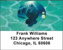 Manatee's Address Labels by David Dunleavy