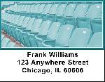 Midnight Green & White Football Team Address Labels