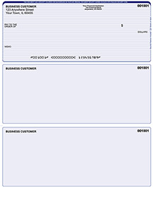 Blue Lines Laser Business One Per Page Voucher Checks - Top Style