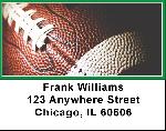 Green & White Football Team Address Labels
