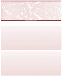 Burgundy Marble Blank Stock for Computer Voucher Checks Top Style