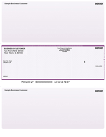 Violet Safey Laser Business One Per Page Voucher Checks - Middle Style