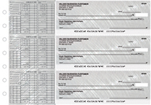 Brushed Metal Payroll Designer Business Checks 
