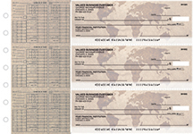 World Map Payroll Designer Business Checks 