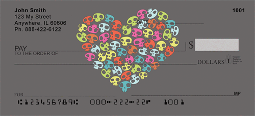 Colorful Skull of Hearts
