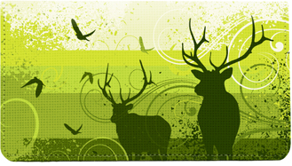 Trendy Deer Cloth Checkbook Cover