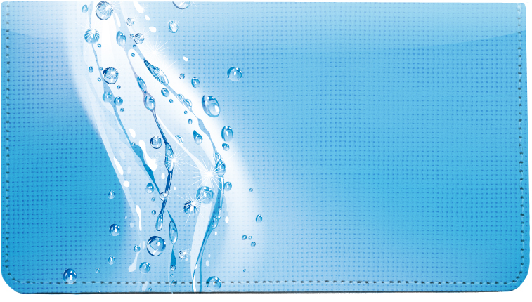 Water Drops Cloth Checkbook Cover