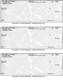 Gray Marble 3 to a Page Voucher Computer Checks