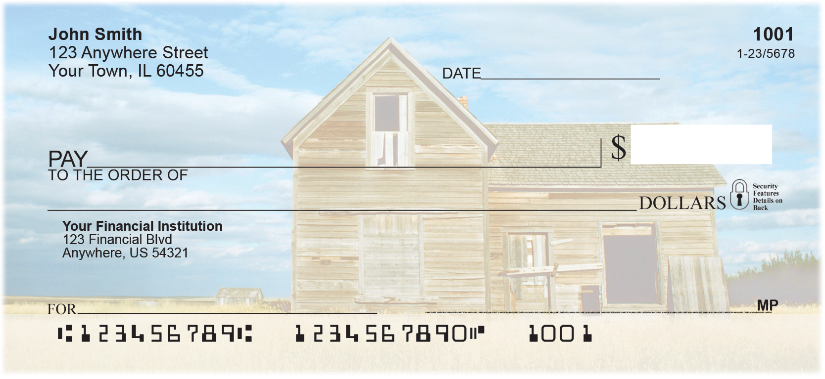 Barns on the Prairie Personal Checks