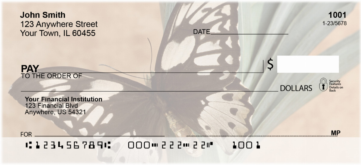 Butterfly Perspective Personal Checks