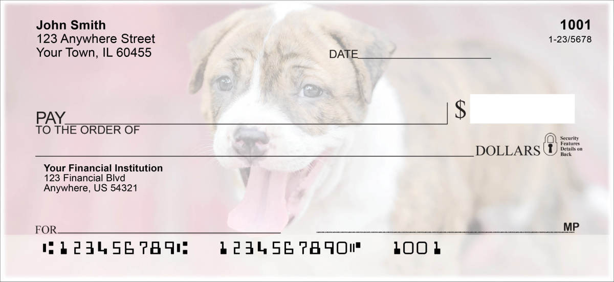 Pit Bull Pups Personal Checks