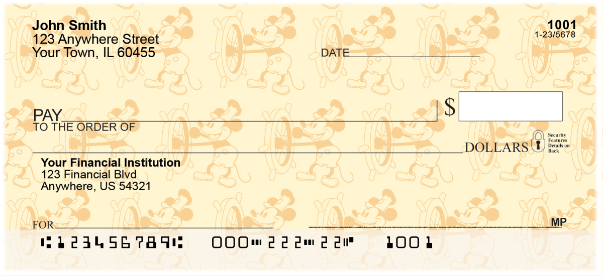 Steamboat Willie Monogram Pattern Checks