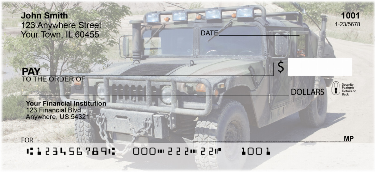 Hummers and Humvees Personal Checks