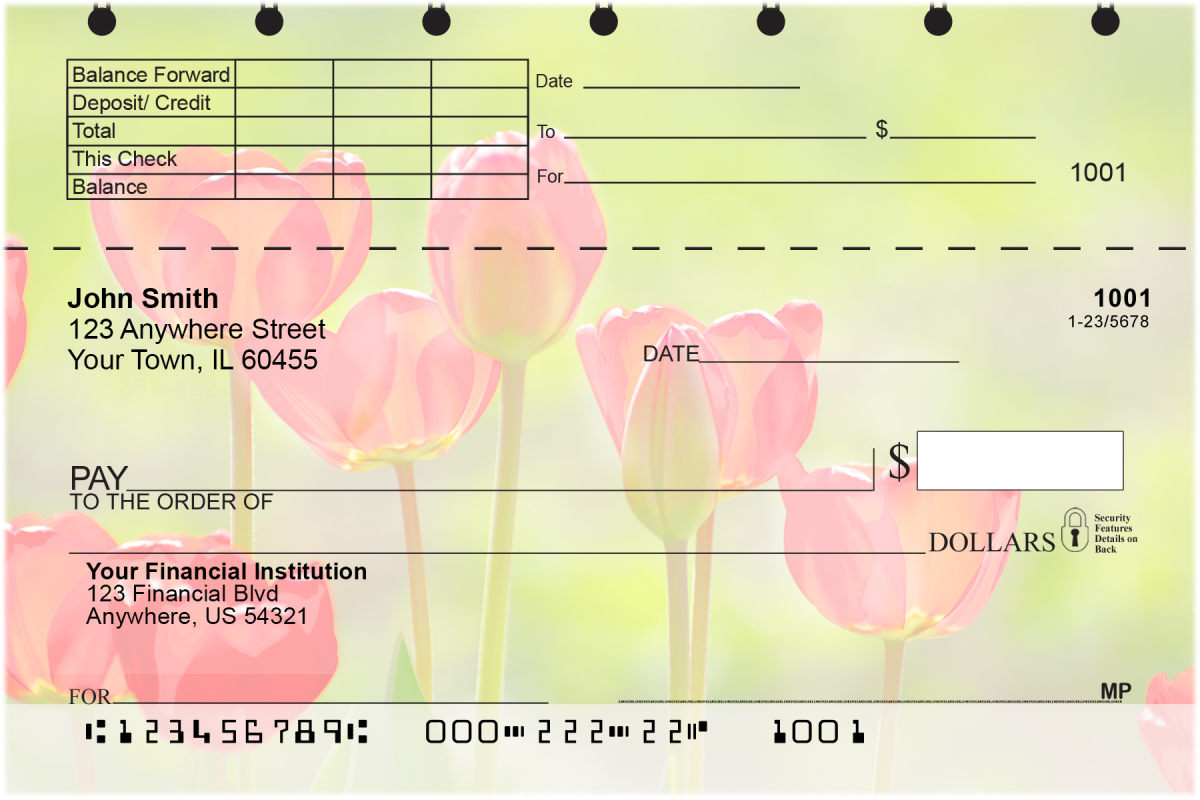 In Full Bloom Top Stub Checks