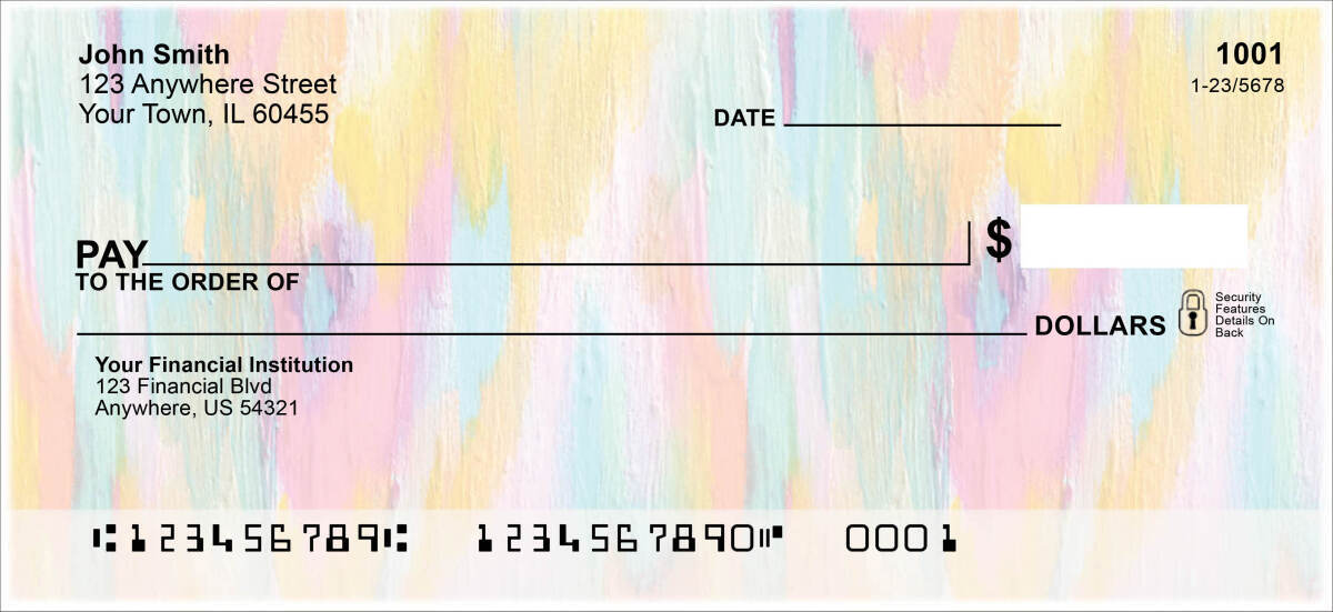 Colorful Brush Strokes Personal Checks by EttaVee
