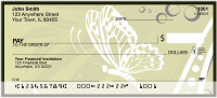 Butterflies On Green Personal Checks | ANK-68