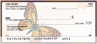 Filigree With Colorful Monarch Butterfly Personal Checks | ANK-70